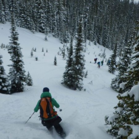 Jen Fahy skiing powder Jen Fahy skiing powder